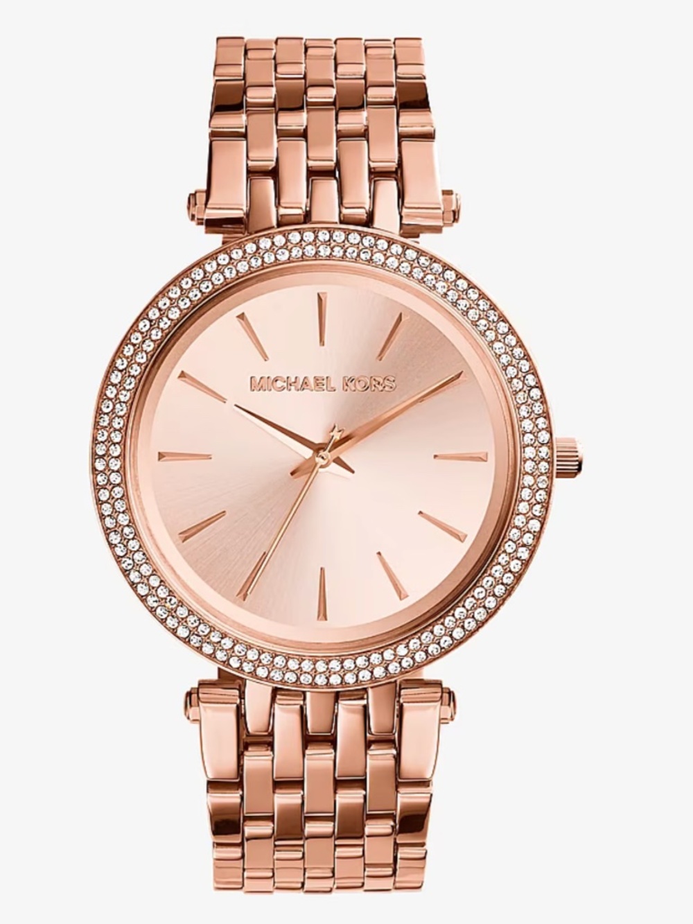 MICHAEL KORS Darci Pavé Rose Gold-Tone Watch